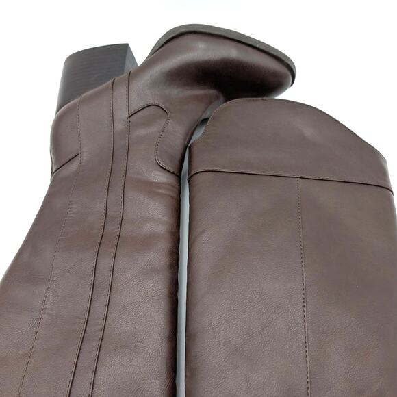 Korks Scarlet Western Boots Women's Side Zip Dark Brown Size US6M EU36.5 - Picture 12 of 14